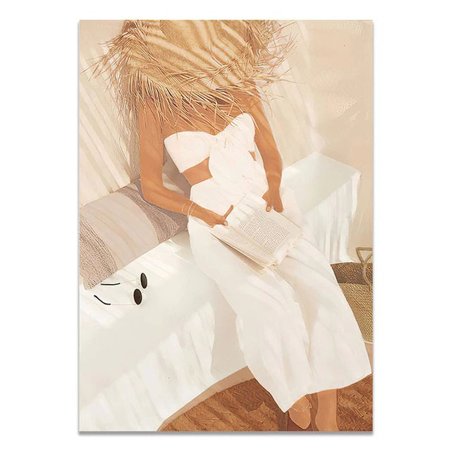 Summer Fashion Girl Canvas Print