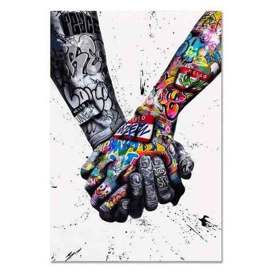 Together Graffiti Canvas Print