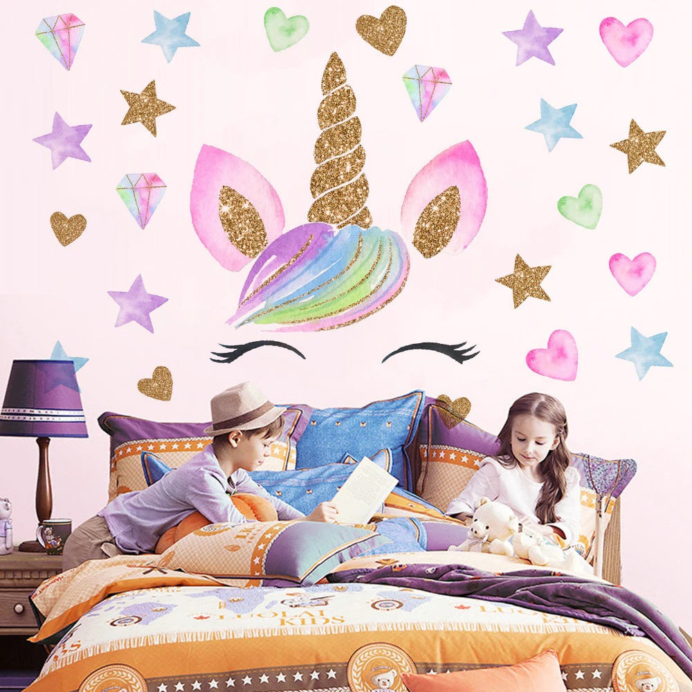 Colorful Unicorn Wall Decal