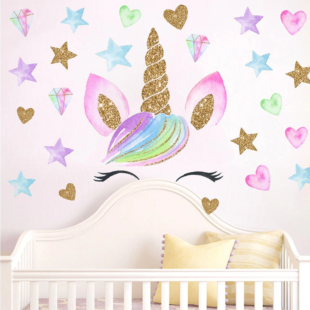 Colorful Unicorn Wall Decal