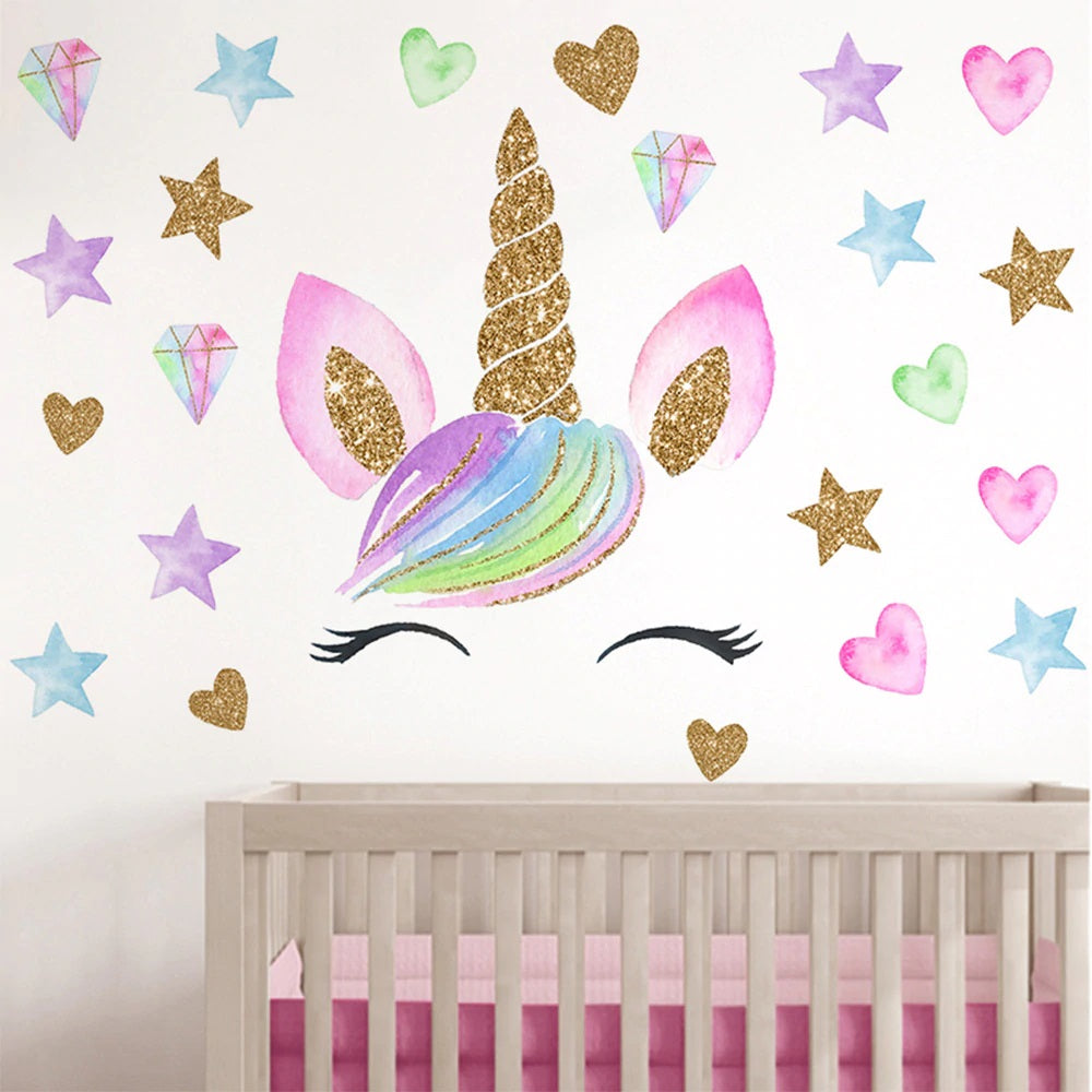 Colorful Unicorn Wall Decal