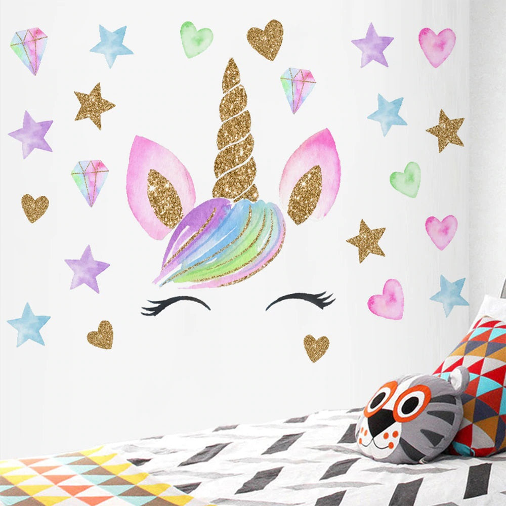 Colorful Unicorn Wall Decal