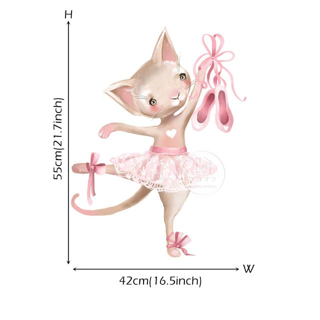 Ballerina Cat Wall Decal