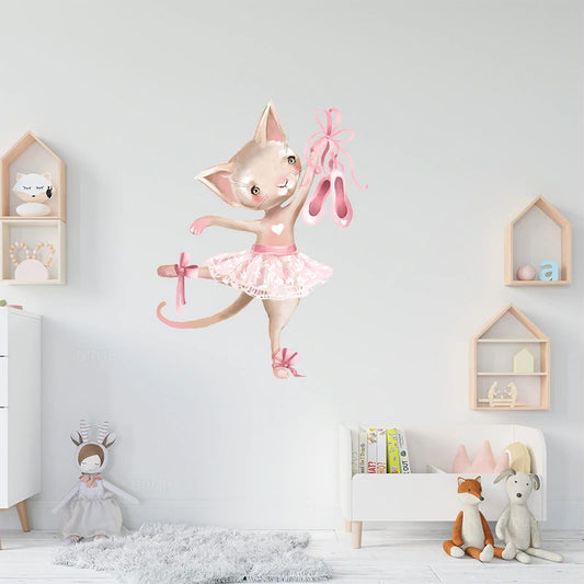 Ballerina Cat Wall Decal