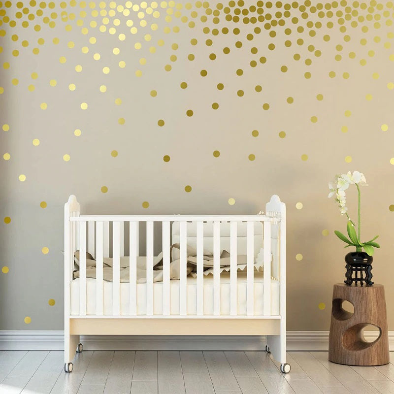 Gold Polka Dots Wall Decal