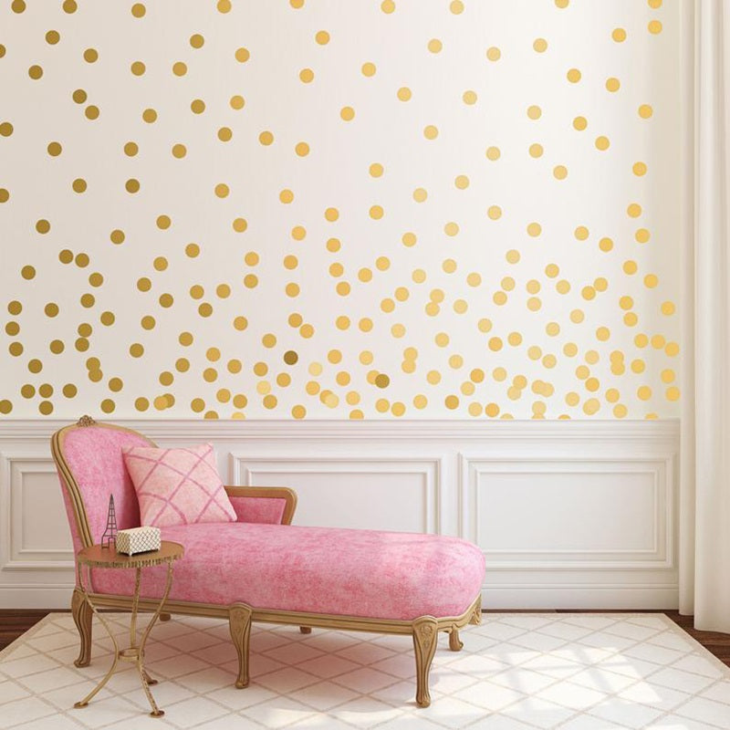 Gold Polka Dots Wall Decal