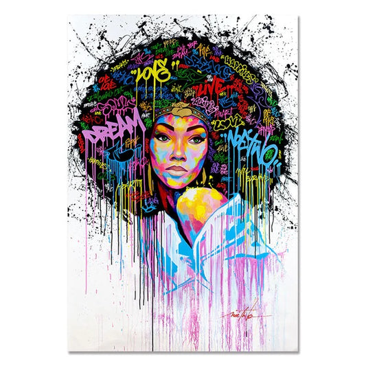 Girl Graffiti Canvas Print
