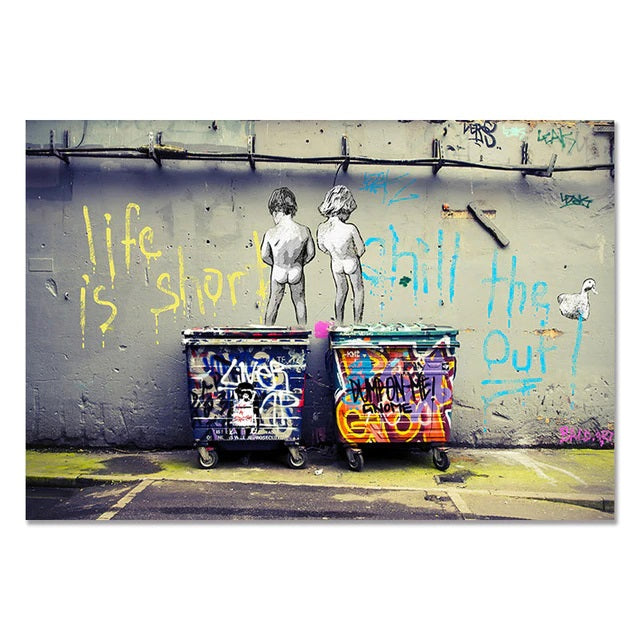 Life is Short Graffiti Canvas Print