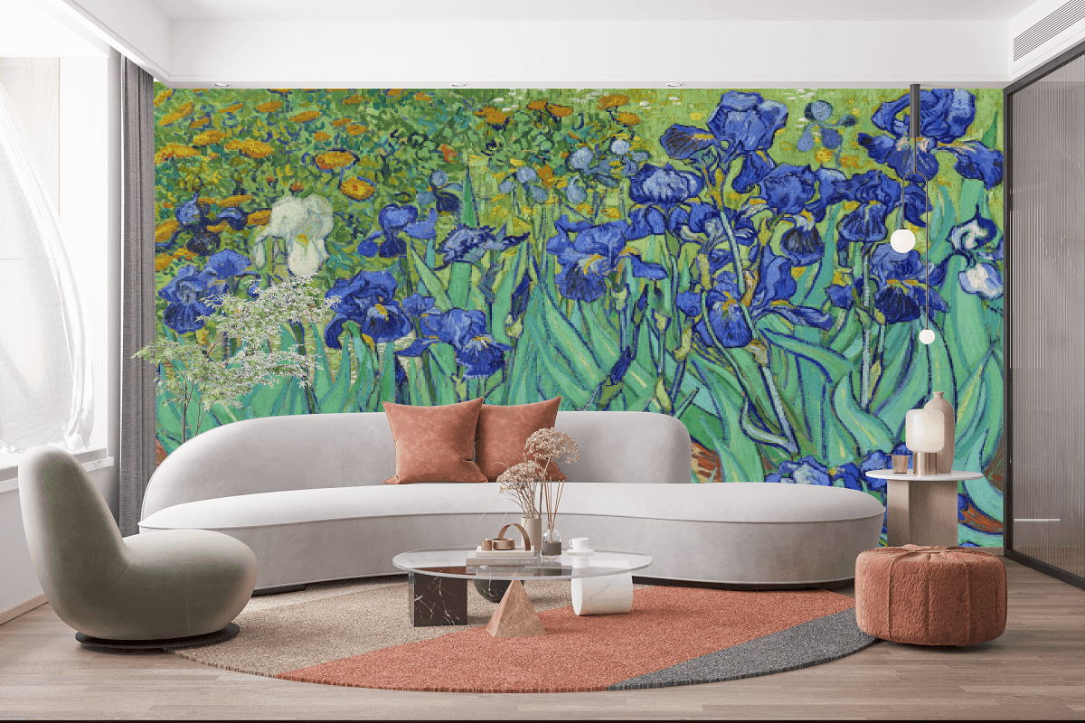 Irises by Van Gogh Mural Wallpaper (SqM)