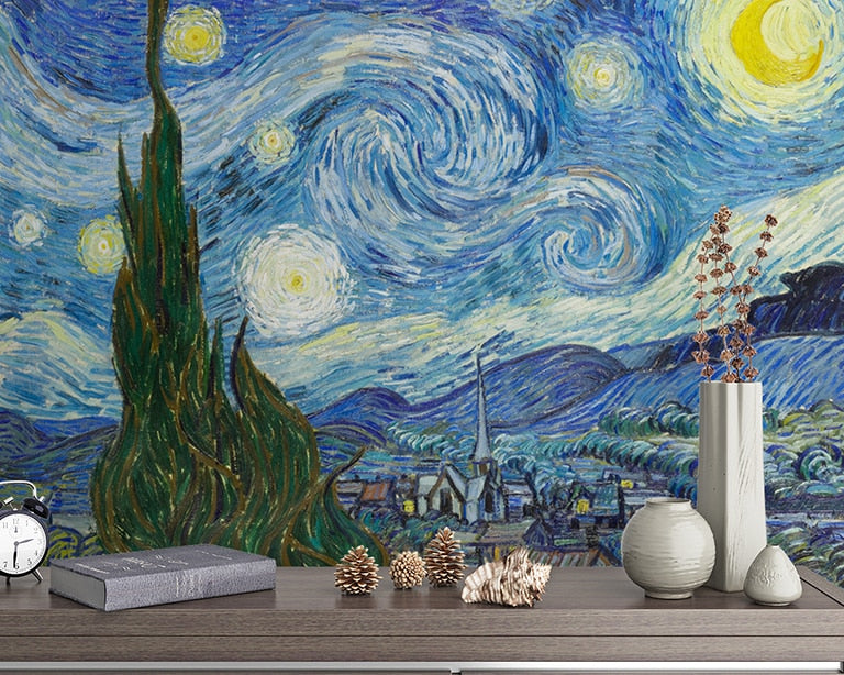 Starry Night Mural Wallpaper (SqM)