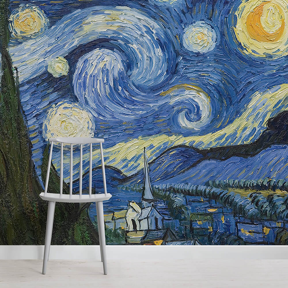 Starry Night Mural Wallpaper (SqM)