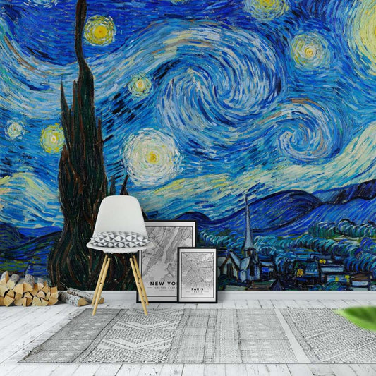 Starry Night Mural Wallpaper (SqM)