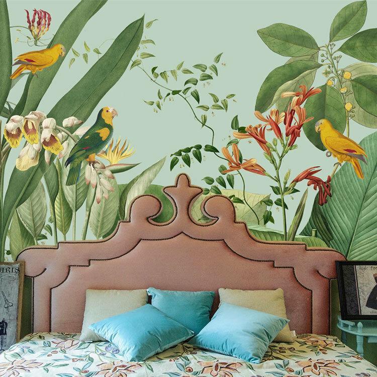 Paradise Birds Tropical Mural Wallpaper (SqM)