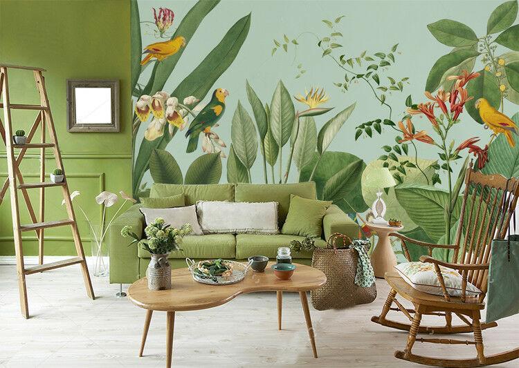 Paradise Birds Tropical Mural Wallpaper (SqM)