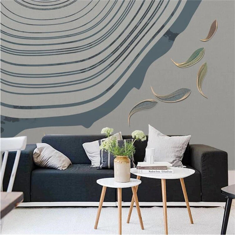 Abstract Annual Ring Mural Wallpaper (SqM)