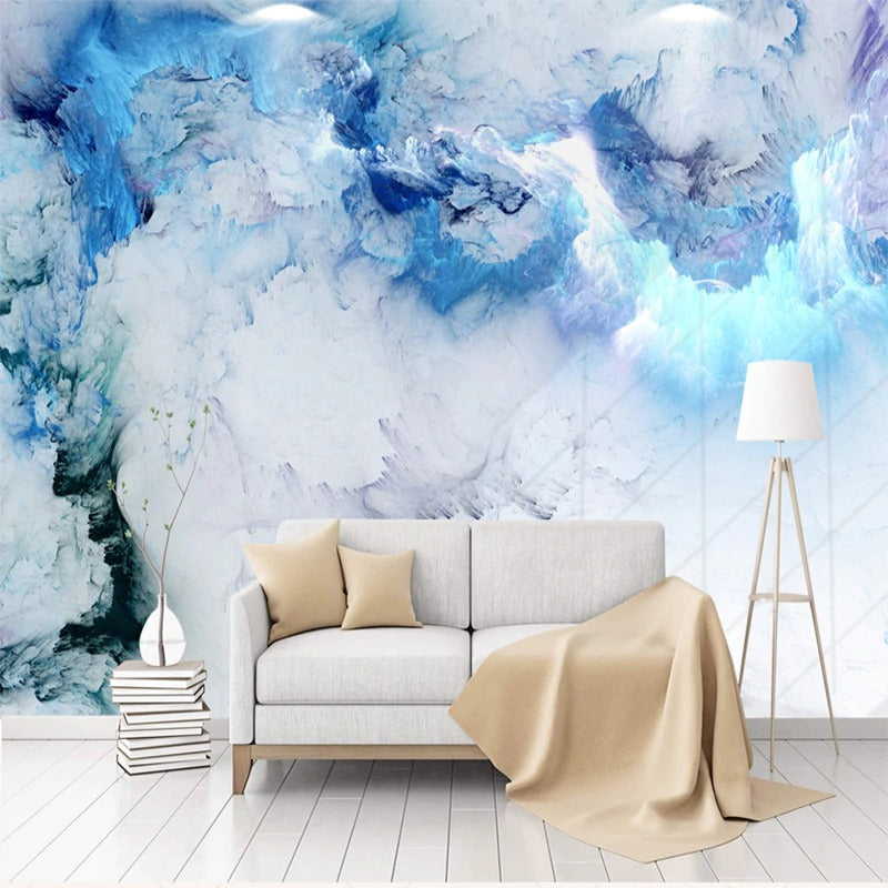 Abstract Blue Cloud Wall Mural (SqM)