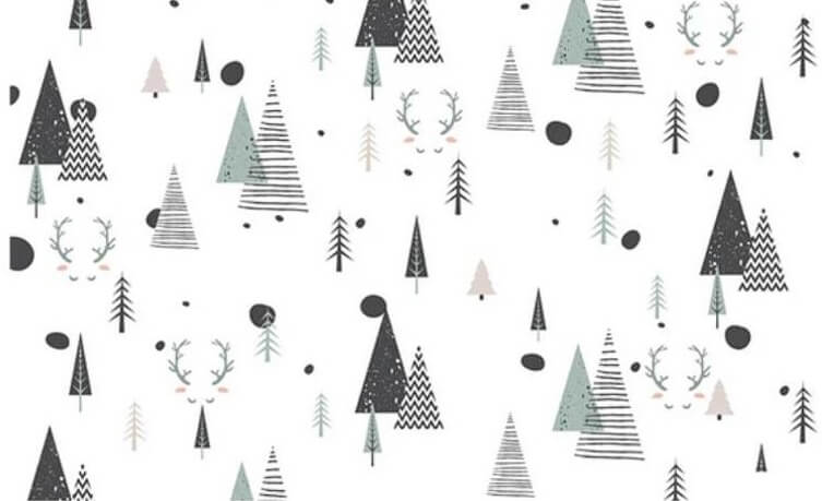 Minimalist Abstract Geometric Pine Forest Mural Wallpaper (SqM)