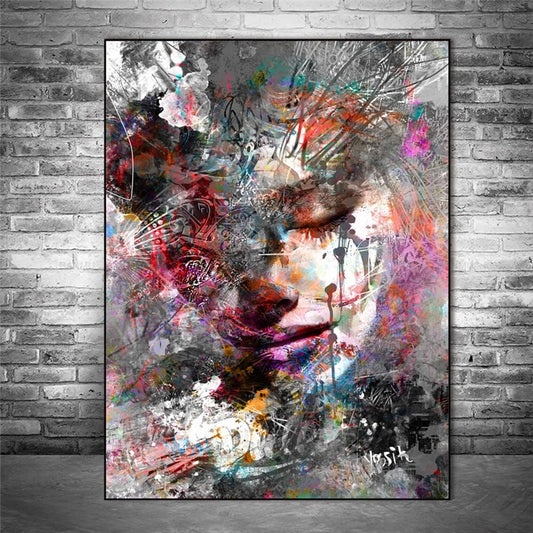Abstract Girl Canvas Print