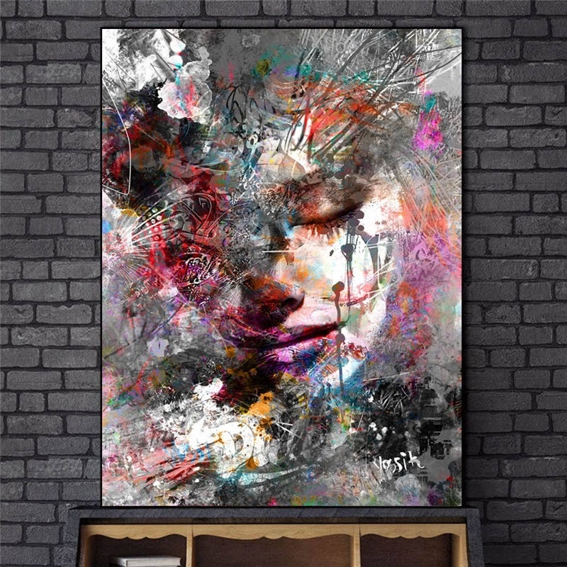 Abstract Girl Canvas Print
