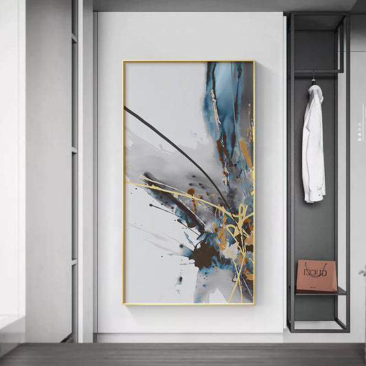 Abstract Ink Canvas Print | Minimalist Nordic Art Modern Poster Pictures For Living Room Bedroom Home Décor