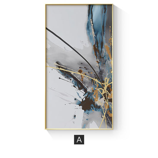 Abstract Ink Canvas Print | Minimalist Nordic Art Modern Poster Pictures For Living Room Bedroom Home Décor