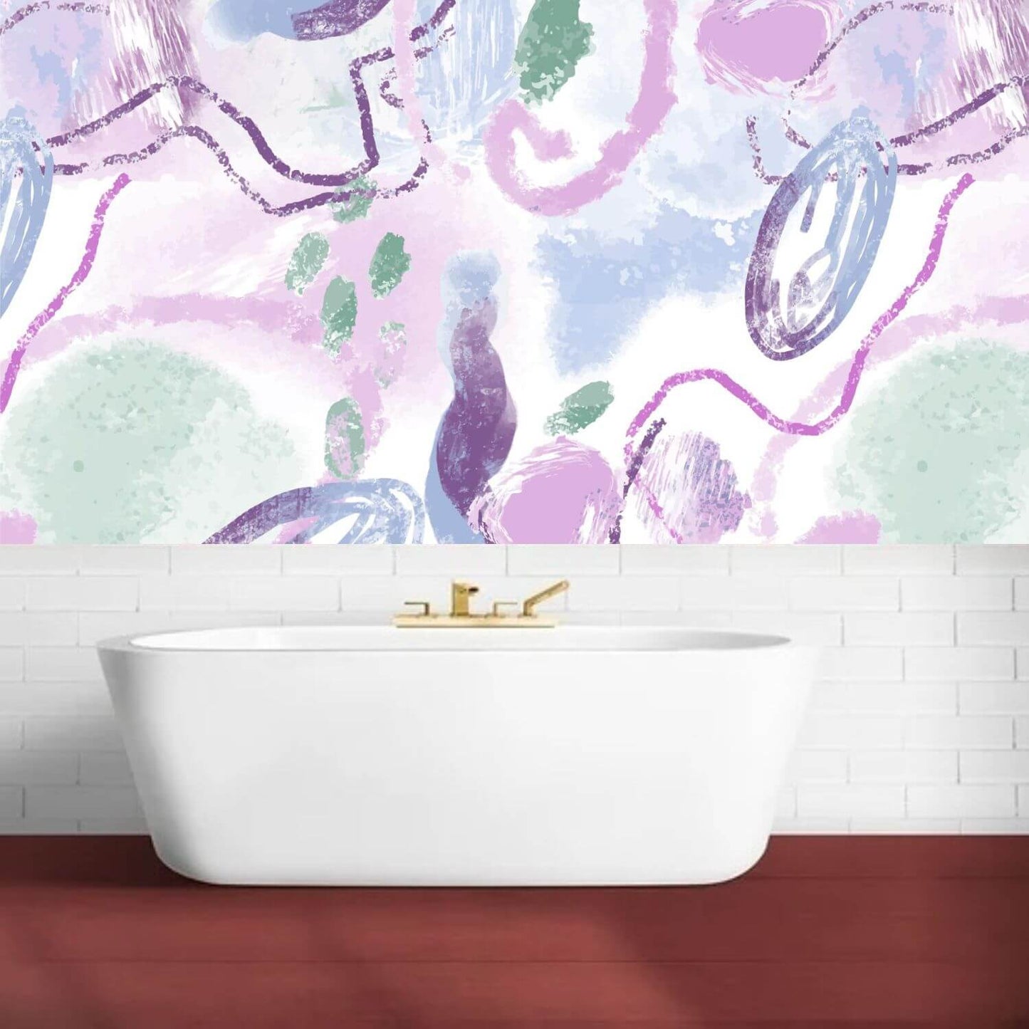 Abstract Lavender Mural Wallpaper (SqM)