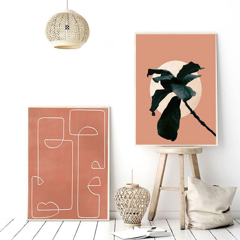 Abstract Tree in the Moon Canvas Print