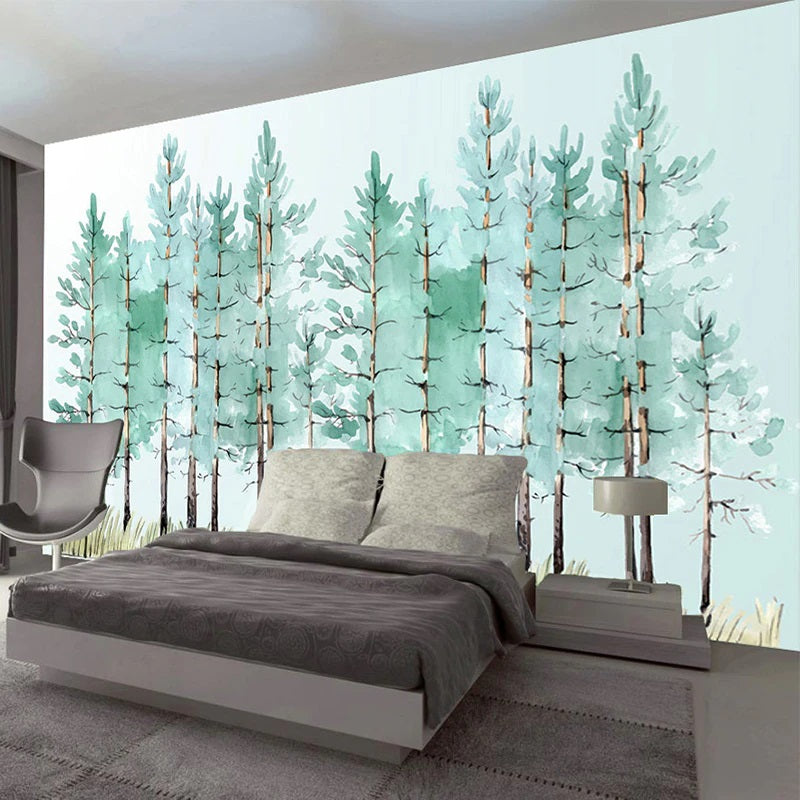 Abstract Pine Forest Mural Wallpaper (SqM)
