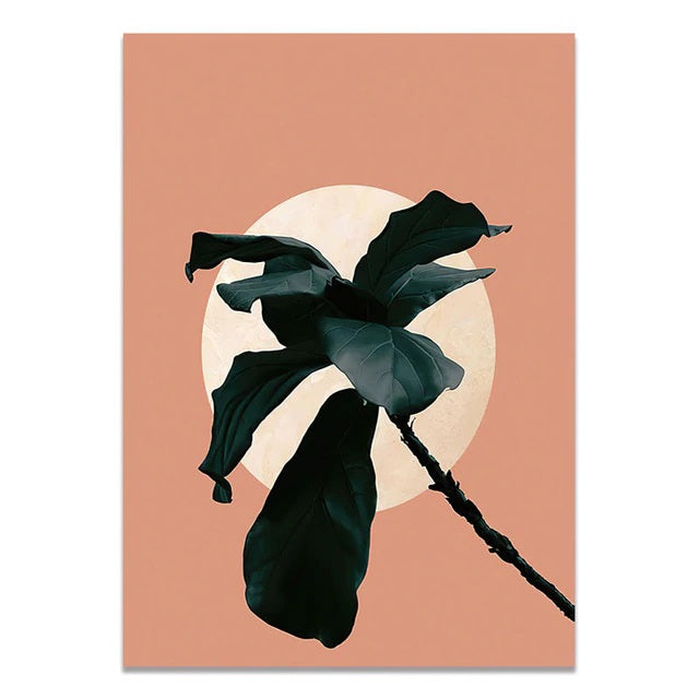 Abstract Tree in the Moon Canvas Print