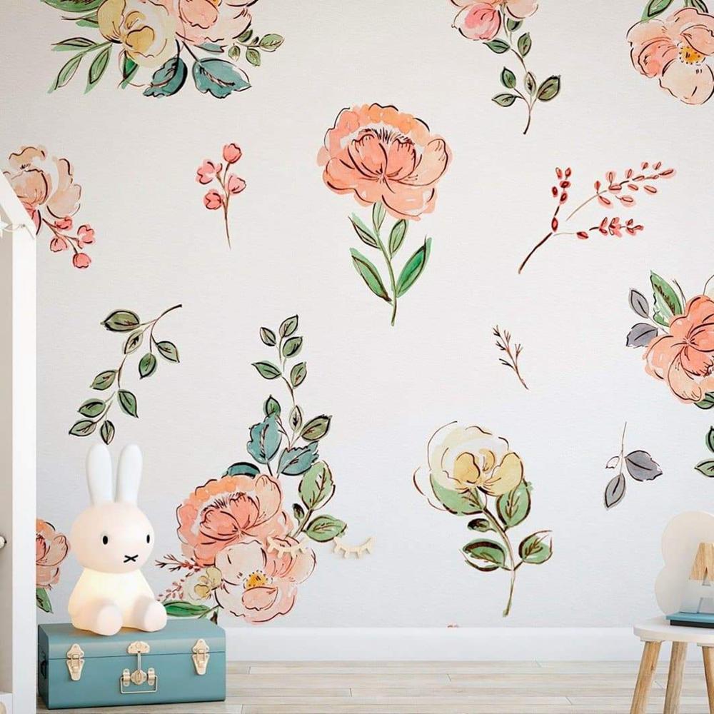 Abstract Roses Mural Wallpaper (SqM)