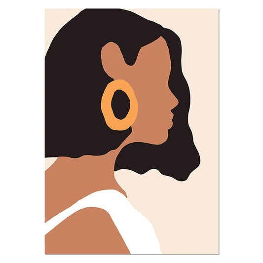 Abstract Fashion Vintage Girl Canvas Print