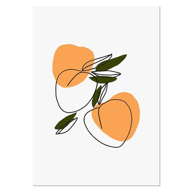 Abstract Apricots Canvas Print
