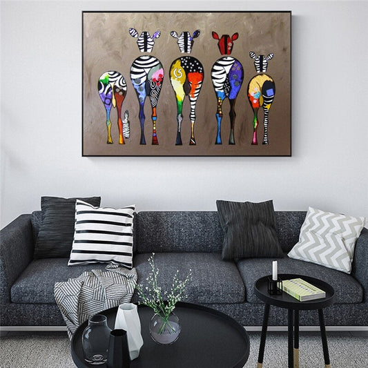 Abstract Zebra Canvas Print