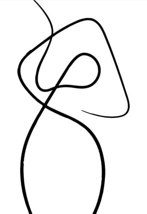 Black and White Minimalist Romantic Line Art Canvas Print | Nordic Abstract Modern Poster For Living Room Bedroom Home Décor