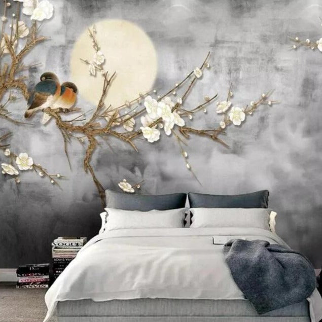 Blossom Tree in the Moonlight Mural Wallpaper (SqM)