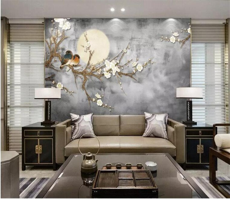 Blossom Tree in the Moonlight Mural Wallpaper (SqM)