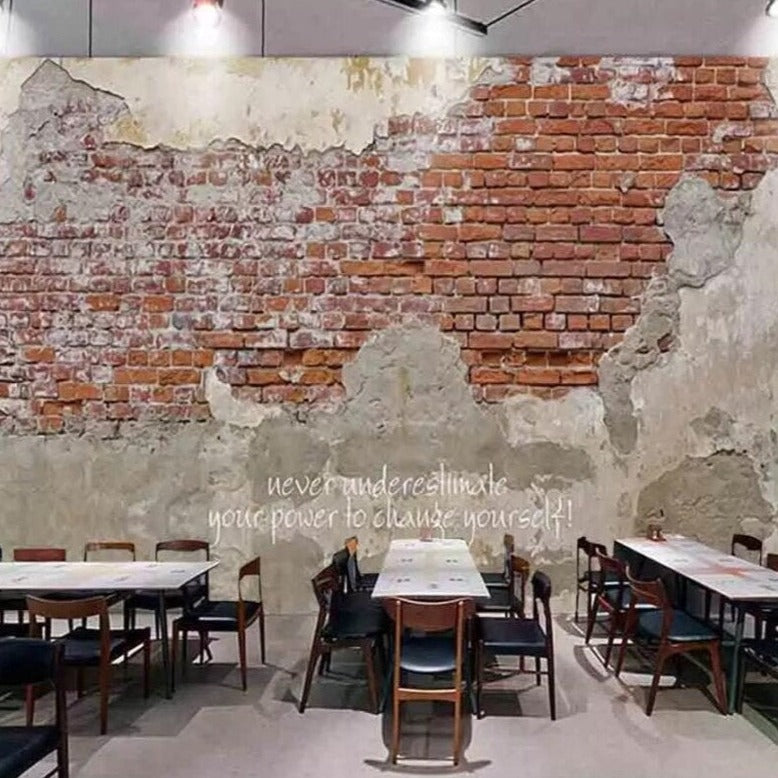 Downtown Plastered Brick Mural Wallpaper  (SqM)