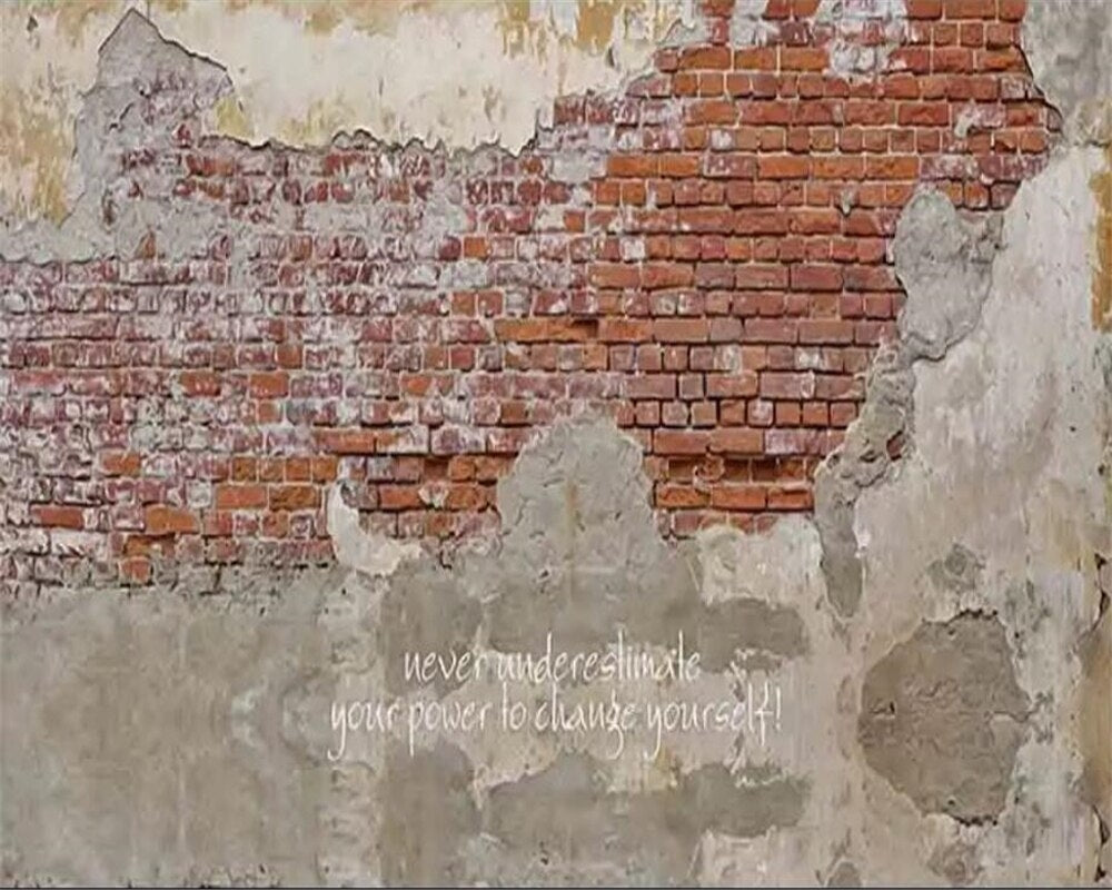 Downtown Plastered Brick Mural Wallpaper  (SqM)