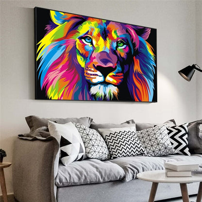 Colorful Lion Canvas Print