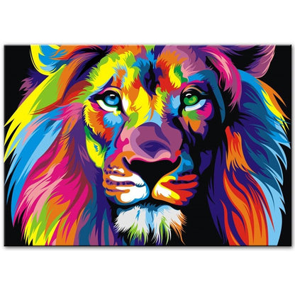 Colorful Lion Canvas Print