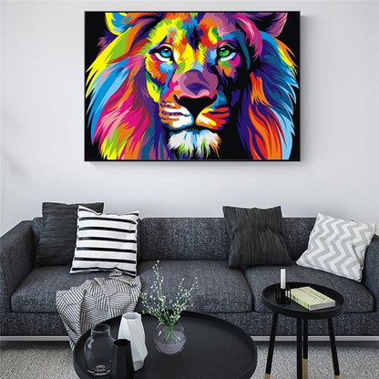 Colorful Lion Canvas Print