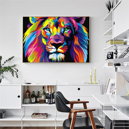 Colorful Lion Canvas Print