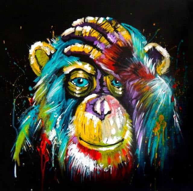 Colorful Monkey Canvas Print