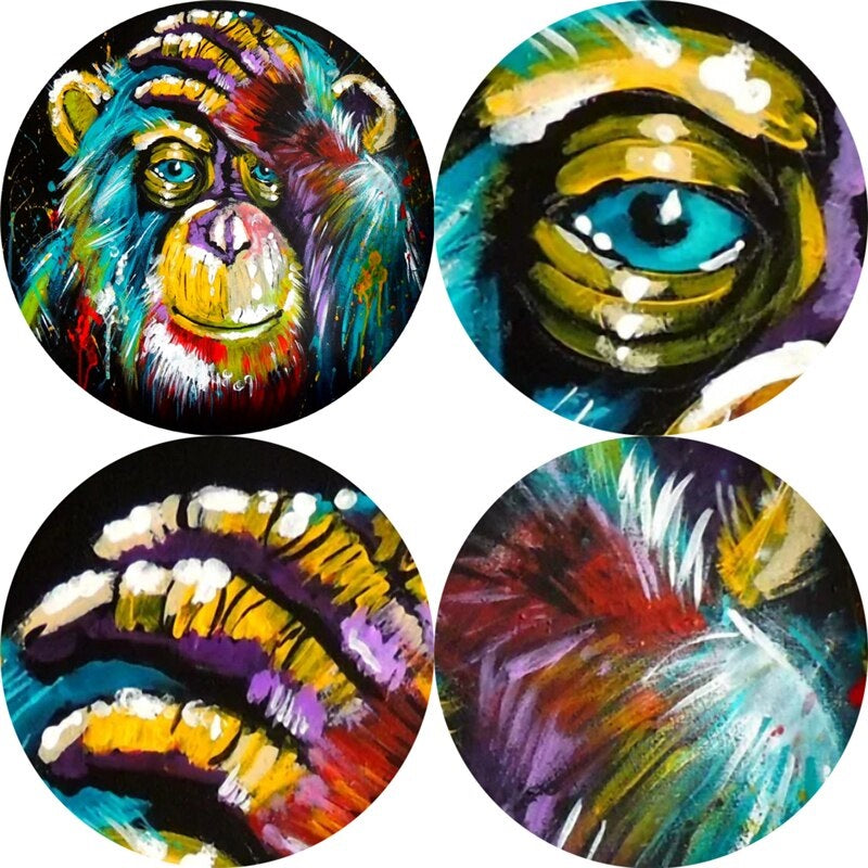 Colorful Monkey Canvas Print