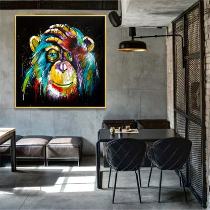 Colorful Monkey Canvas Print