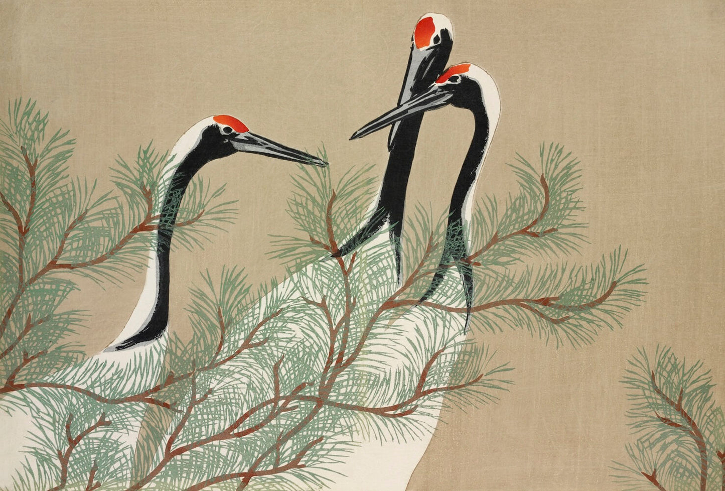 Cranes from Momoyogusa Mural Wallpaper (SqM)