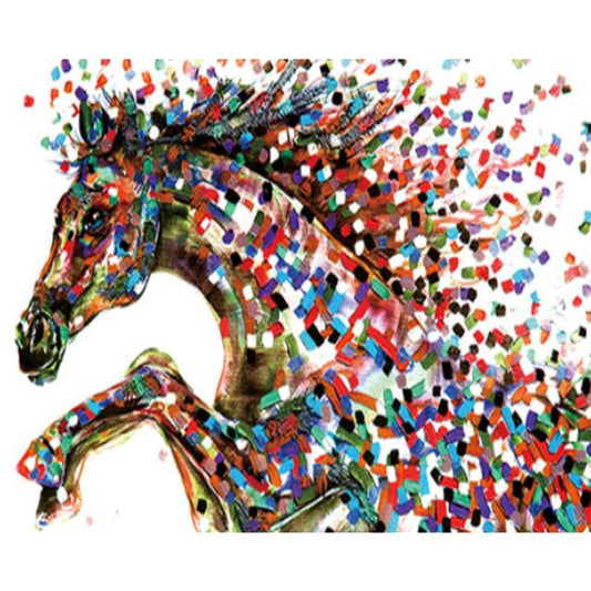 DIY Paint By Numbers - Abstract Horse Painting Canvas