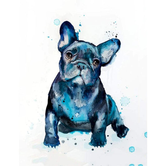 DIY Paint By Numbers - Bulldog Painting Canvas