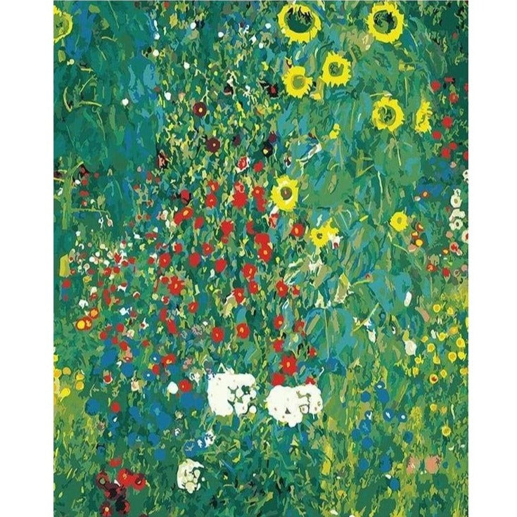 DIY Paint By Numbers - Farm Garden by Gustav Klimt Painting Canvas