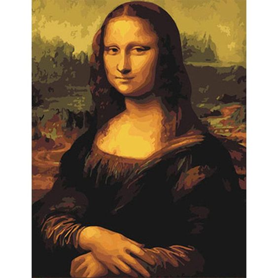 DIY Paint By Numbers - Mona Lisa by Leonardo da Vinci Painting Canvas